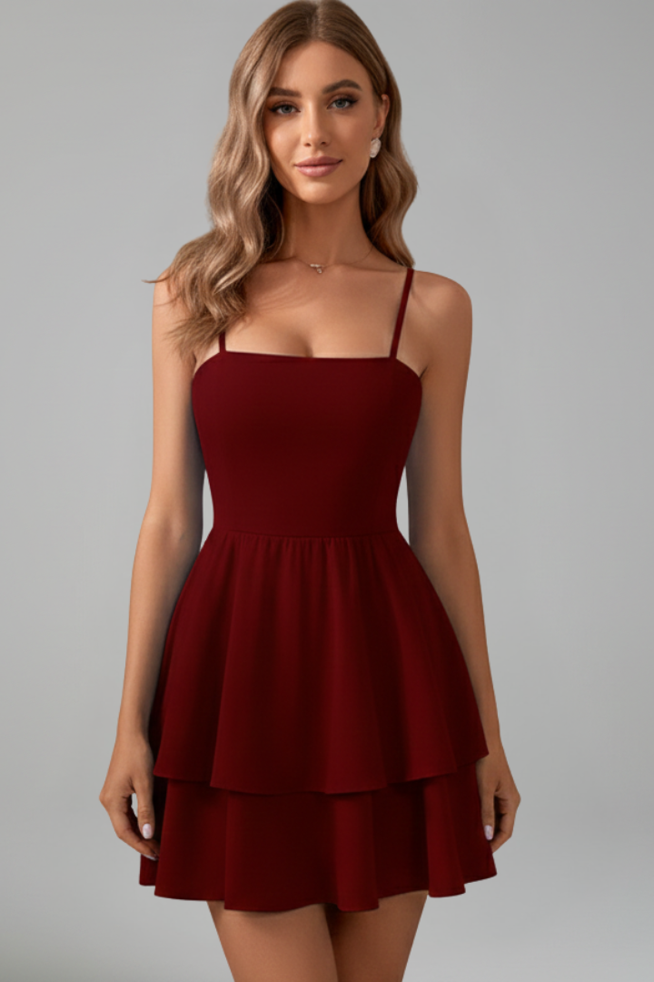Women's Lightweight Fabric Mini Dress | Playful Tiered Ruffle Summer Dress 3