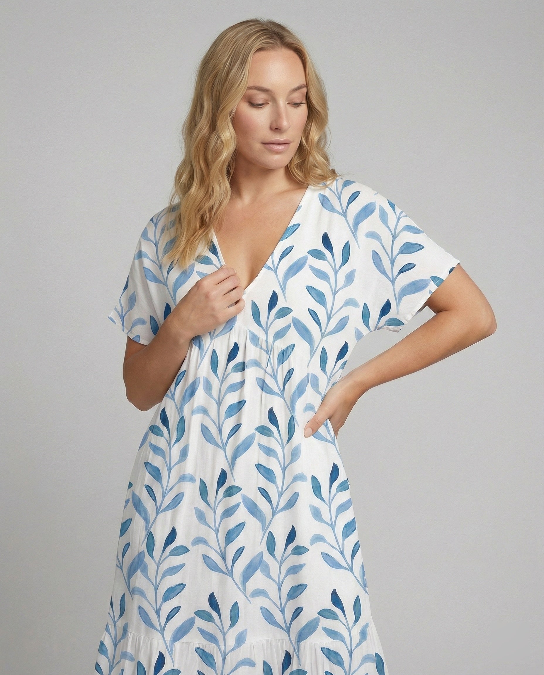 Women's Lightweight Cotton Midi Dress | Relaxed Fit Summer Dress 2